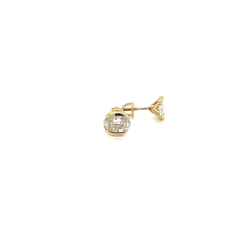 STUD EARRINGS 14KY FG VS1 CVD DIA 1.24CTS