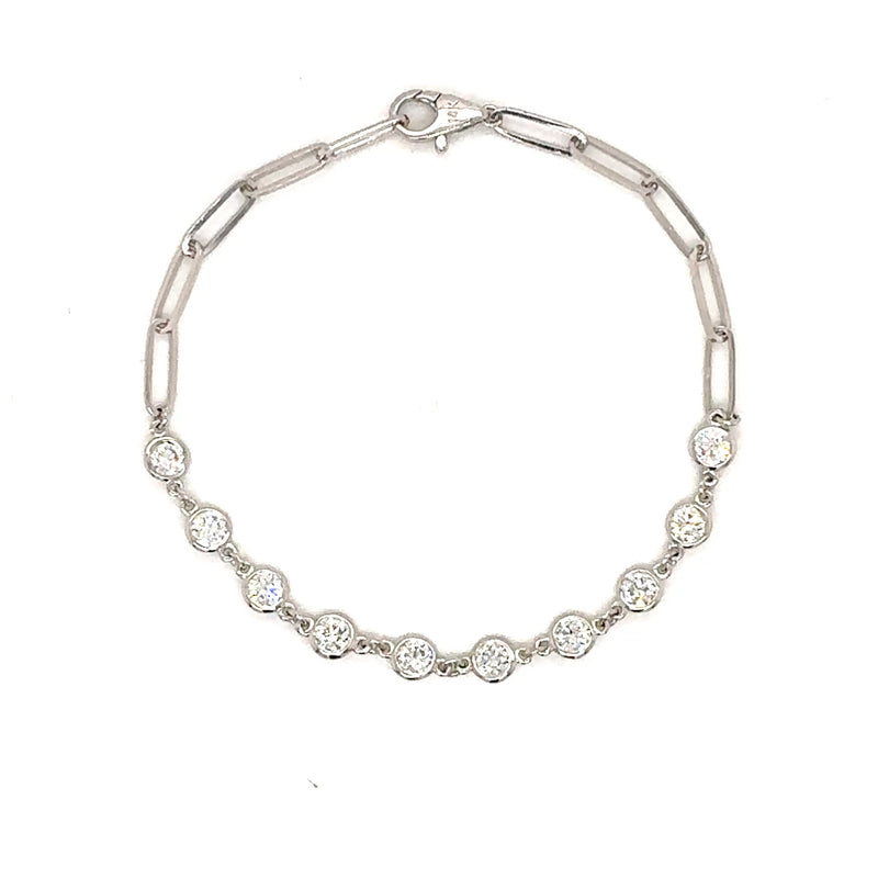 DIAMOND BY YARD BRACELET 14KW FG VS2 CVD DIA 1.6CTS