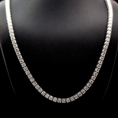 TENNIS NECKLACE 14KW EF VS2 HPHT DIA 10.57CTS