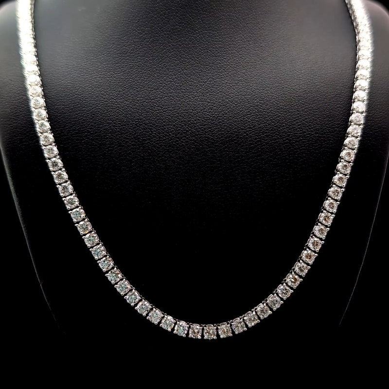 TENNIS NECKLACE 14KW EF VS2 HPHT DIA 10.57CTS