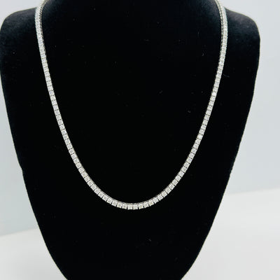 TENNIS NECKLACE 14KW FG VS2 CVD DIA 7.07CTS