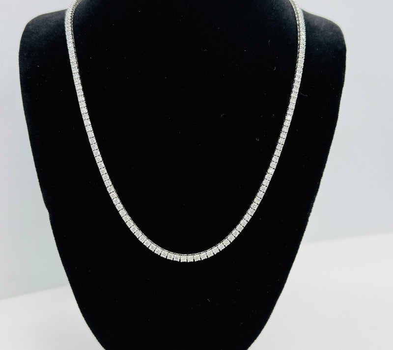 TENNIS NECKLACE 14KW FG VS2 CVD DIA 7.07CTS
