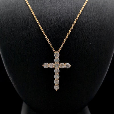 CROSS PENDANT 14KY FG VS2 CVD DIA 1.68CTS