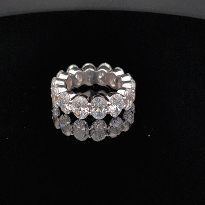 OVAL ETERNITY BAND 14KW EF VS1 HPHT DIA 9.99CTS