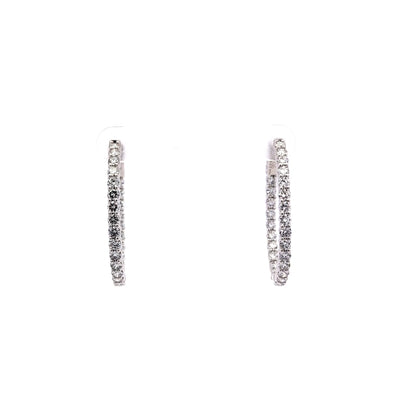 IN-OUT HOOPS EARRING 14KW FG VS2 CVD DIA 2.83CTS