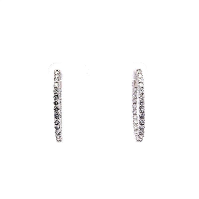 IN-OUT HOOPS EARRING 14KW FG VS2 CVD DIA 2.83CTS