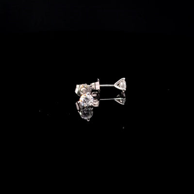 MARTINI STUD EARRINGS 14KW EF VS2 HPHT DIA 0.50CTS