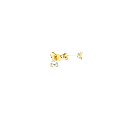 MARTINI STUD EARRINGS 14KY DE VS1 HPHT DIA 0.25CTS