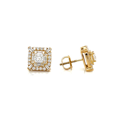 FANCY EARRING 10KY EF VS1 HPHT DIA 1.36CTS