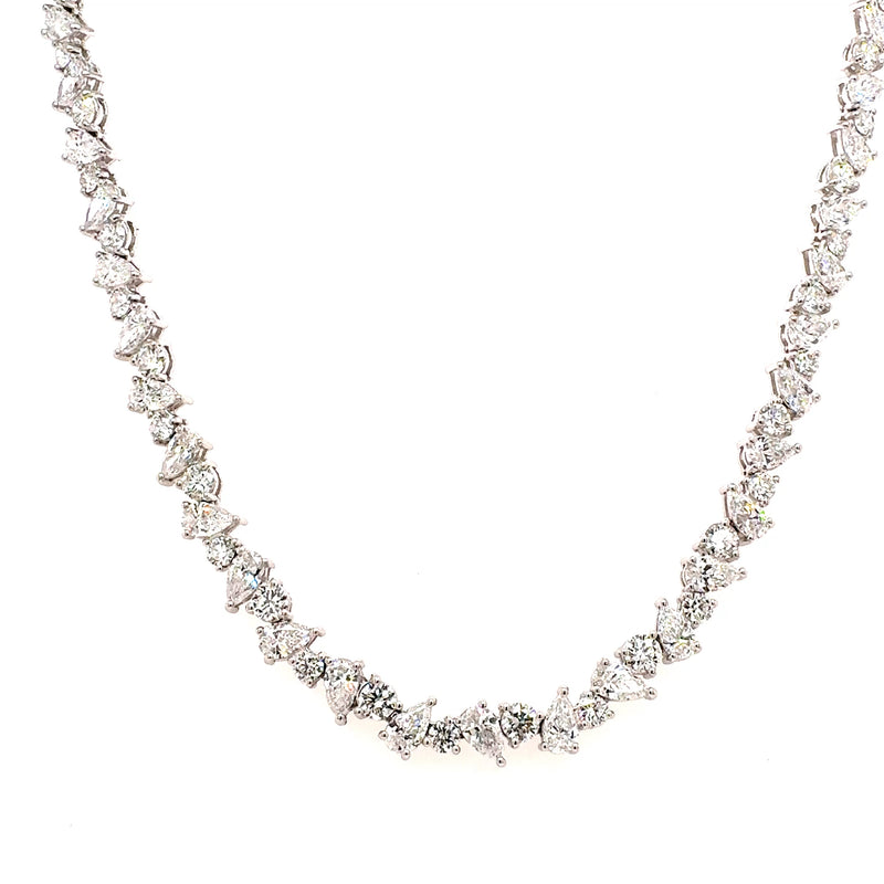 TENNIS NECKLACE 14KW FG VS2 CVD DIA 18.10CTS