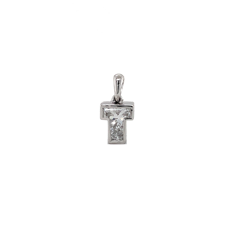 ALPHABET T PENDANT 14KW E VS1 HPHT DIA 1.02CTS