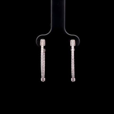 IN & OUT HOOPS EARRINGS 14KW EF VS2 HPHT DIA 0.62CTS