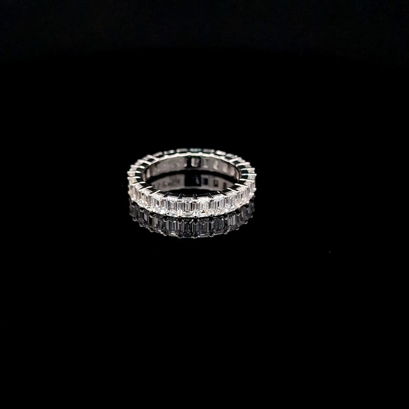 EMERALD ETERNITY RING 14KW EF VS1 HPHT DIA 3.77 CTS