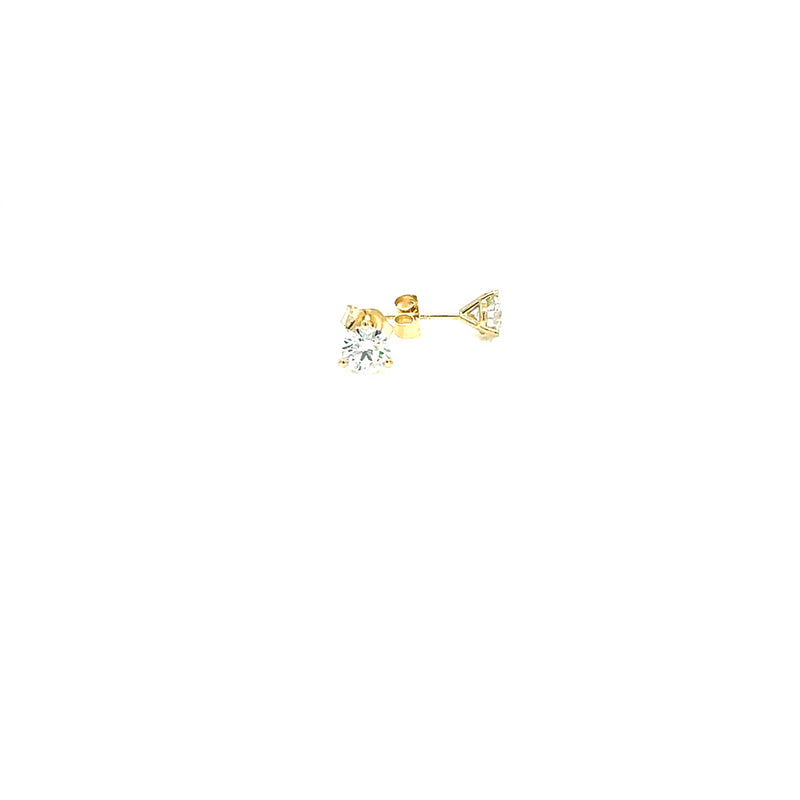 MARTINI STUD EARRINGS 14KY G VS2 CVD DIA 1.45CTS