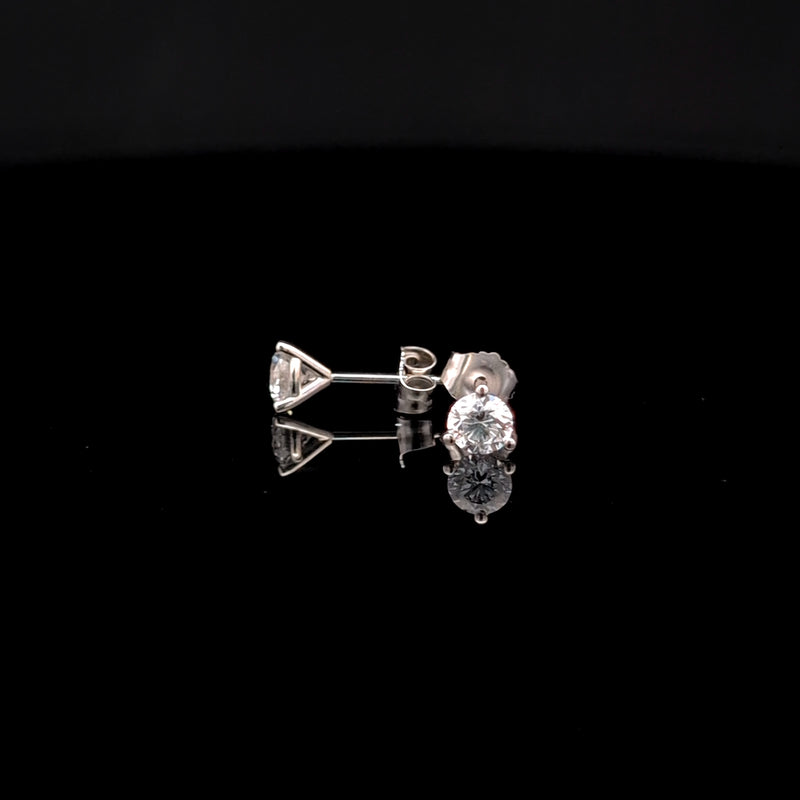 MARTINI STUD EARRINGS 14KW DE VS2 HPHT DIA 0.75CTS