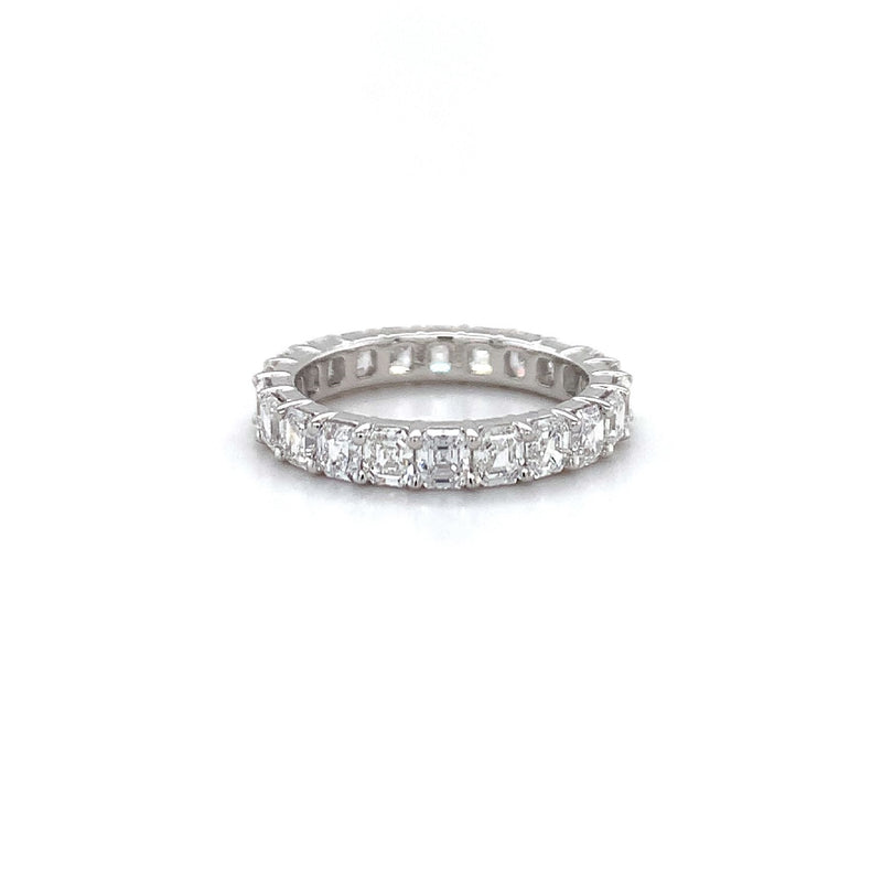 ASSCHER ETERNITY BAND 14KW EF VS1 HPHT DIA 2.36CTS