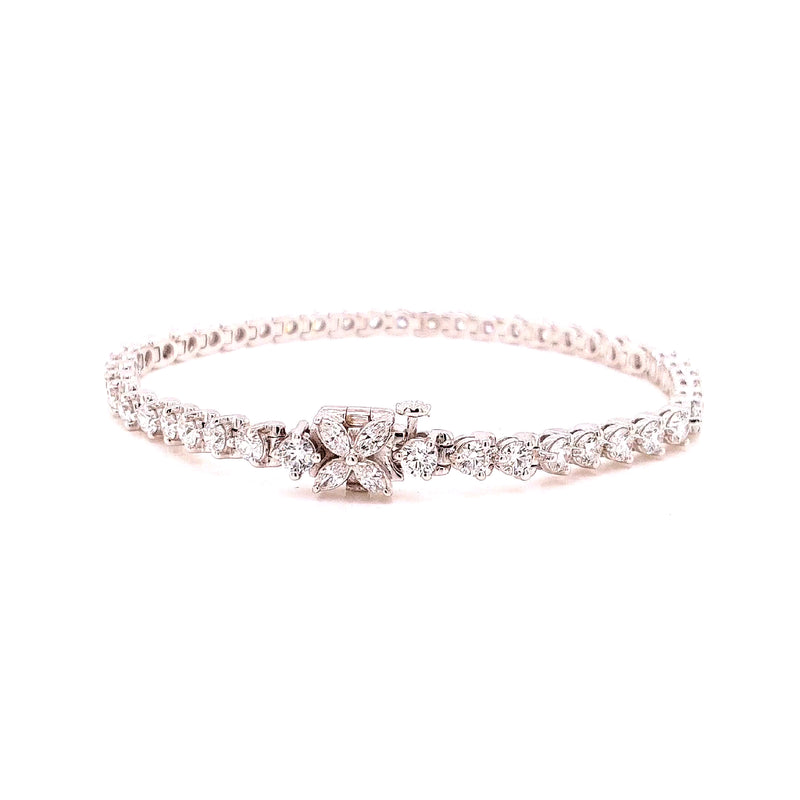 TENNIS BRACELET 14KW EF VS2 HPHT DIA 4.56CTS