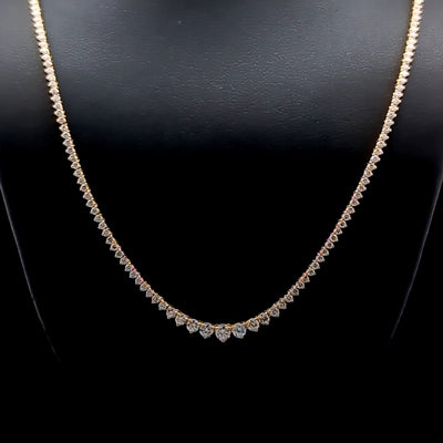 (0.08CTS) RIVIERA NECKLACE 14KY FG VS2 CVD DIA 3.17CTS
