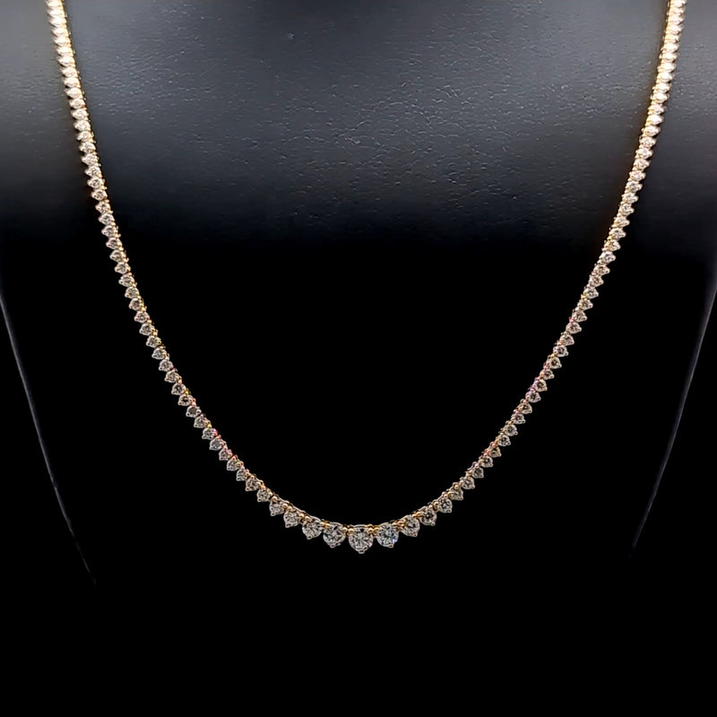 (0.08CTS) RIVIERA NECKLACE 14KY FG VS2 CVD DIA 3.17CTS