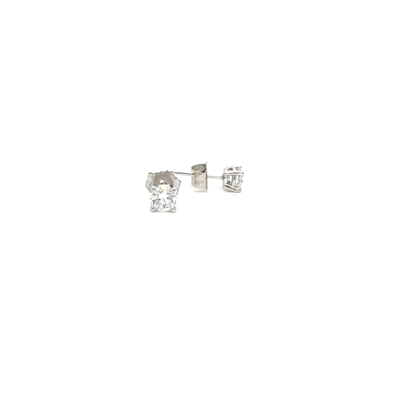BASKET STUD EARRINGS 14KW DE VS2 HPHT DIA 0.43CTS