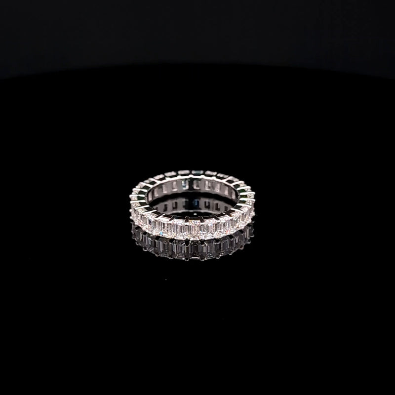 EMERALD ETERNITY RING 14KW EF VS1 HPHT DIA 3.68 CTS