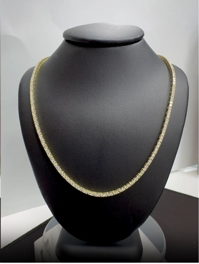 TENNIS NECKLACE 14KY FG VS2 CVD DIA 3.70CTS