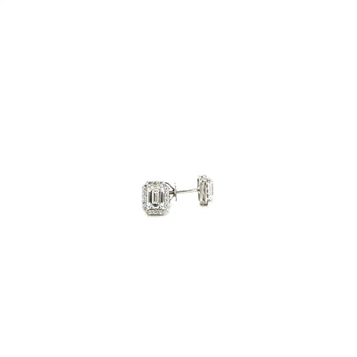 HALO EARRING 14KW GH VS1 HPHT DIA 1.25CTS