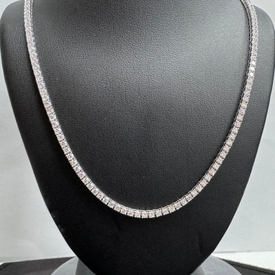 TENNIS NECKALCE 14KW EF VS2 HPHT DIA 11.52CTS