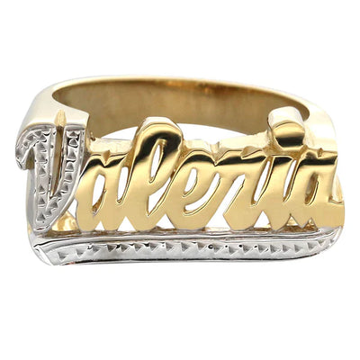 Personalized Name Ring | 14K | Yellow Gold | Size Options Available