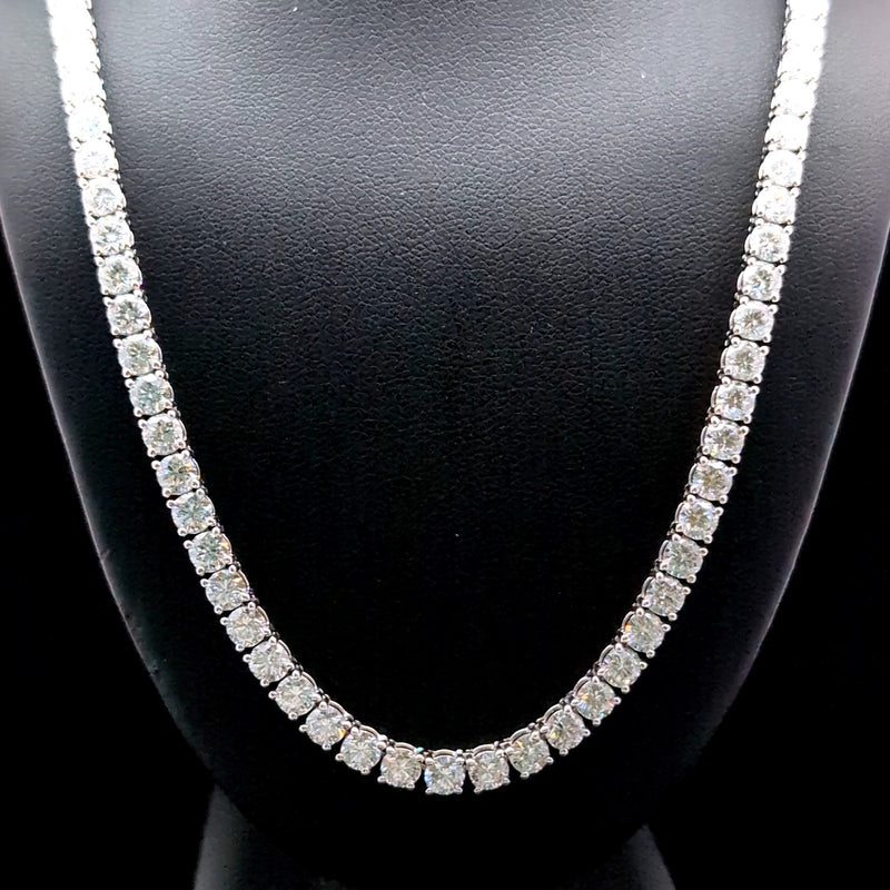 TENNIS NECKLACE 14KW FG VS2 CVD DIA 30.41CTS