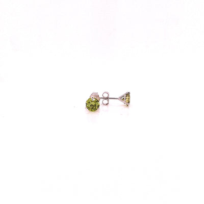 MARTINI STUD EARRINGS 14KW GREEN VS1 CVD DIA 1.22CTS