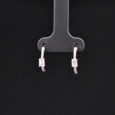 FANCY EARRINGS 14KW EF VS1 HPHT DIA 0.49CTS