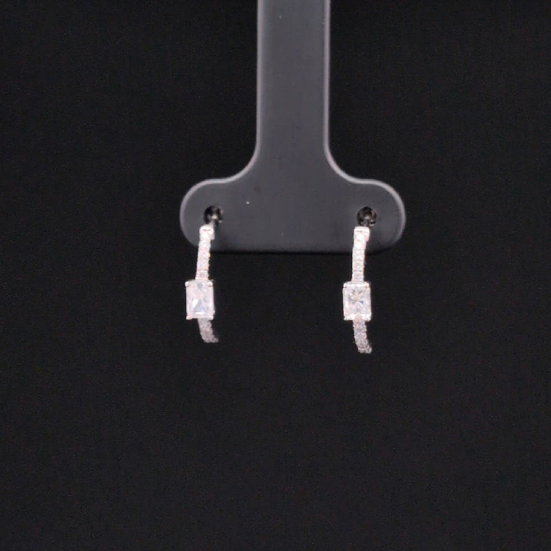 FANCY EARRINGS 14KW EF VS1 HPHT DIA 0.49CTS