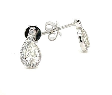 FANCY EARRINGS 14KW EF/HI VS1/VS2 HPHT DIA 0.65CTS
