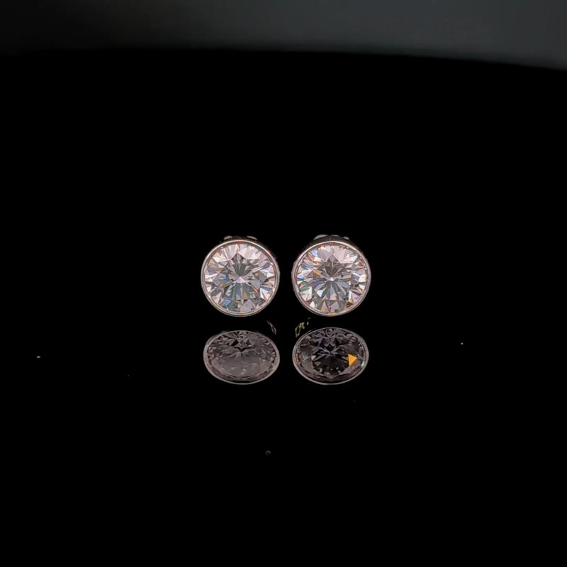 STUD EARRING 14KW FG VS2 CVD DIA 2.2CTS