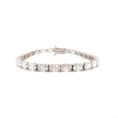 E-W TENNIS BRACELET 14KW EF VS1 HPHT DIA 11.36CTS