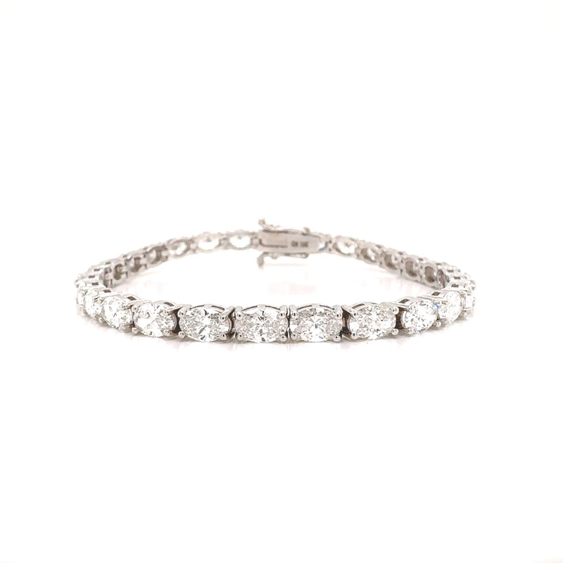 E-W TENNIS BRACELET 14KW EF VS1 HPHT DIA 11.36CTS