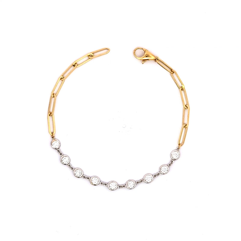 DIAMOND BY YARD BRACELET 14KW/Y EF VS2 HPHT DIA 1.00CTS