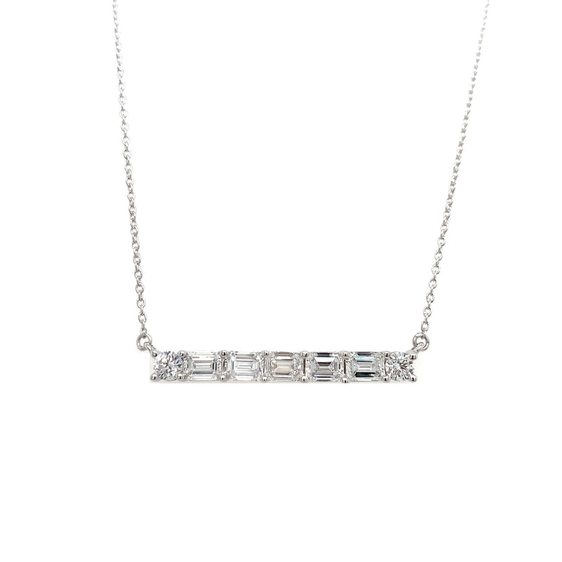 BAR PENDANT 14KW EF VS1 HPHT DIA 1.26CTS