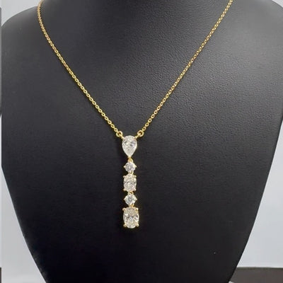 DROP PENDANT 14KY HI VS HPHT DIA 1.53CTS