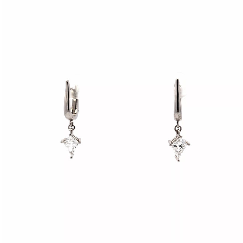 DROP EARRING 14KW E VS1 HPHT DIA 1.22CTS