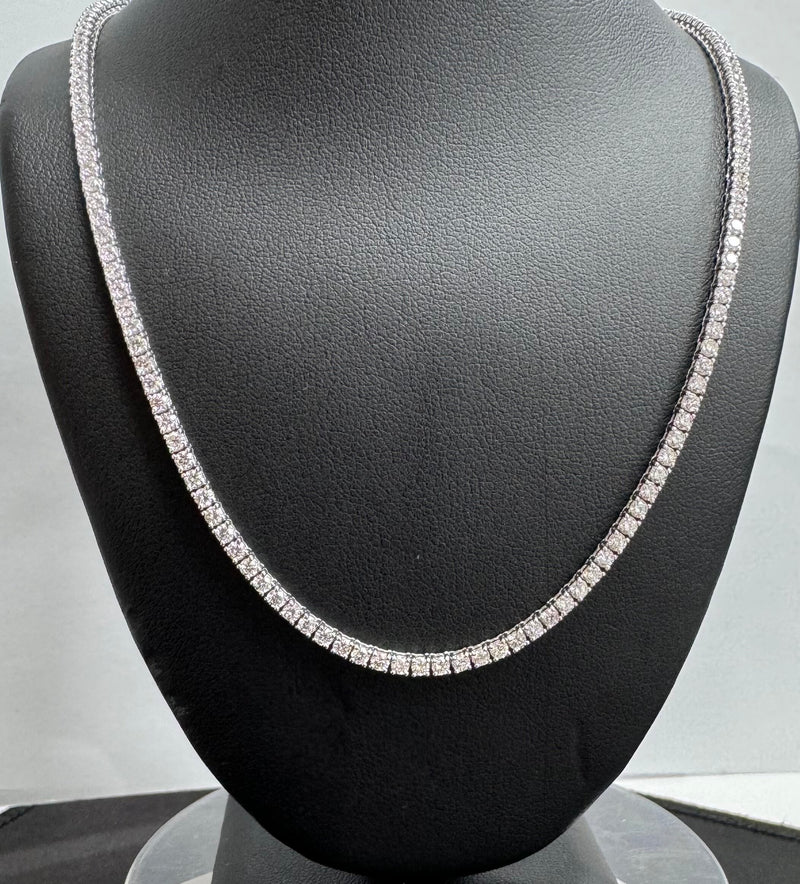 TENNIS NECKLACE 14KW FG VS2 CVD DIA 10.76CTS