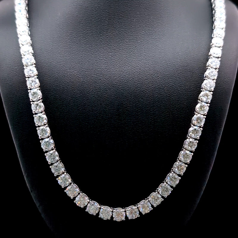 TENNIS NECKLACE 14KW EF VS2 HPHT DIA 33.72CTS