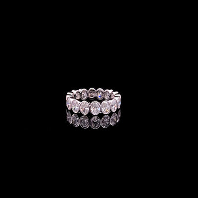 OVAL ETERNITY BAND 14KW FG VS1 CVD DIA 3.2CTS