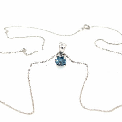 SOLITAIRE PENDANTS 14KW BLUE VS CVD DIA 0.33CTS