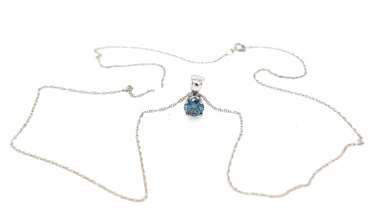 SOLITAIRE PENDANTS 14KW BLUE VS CVD DIA 0.33CTS