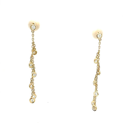 FANCY EARRINGS 14KY EF VS2 HPHT DIA 0.62CTS