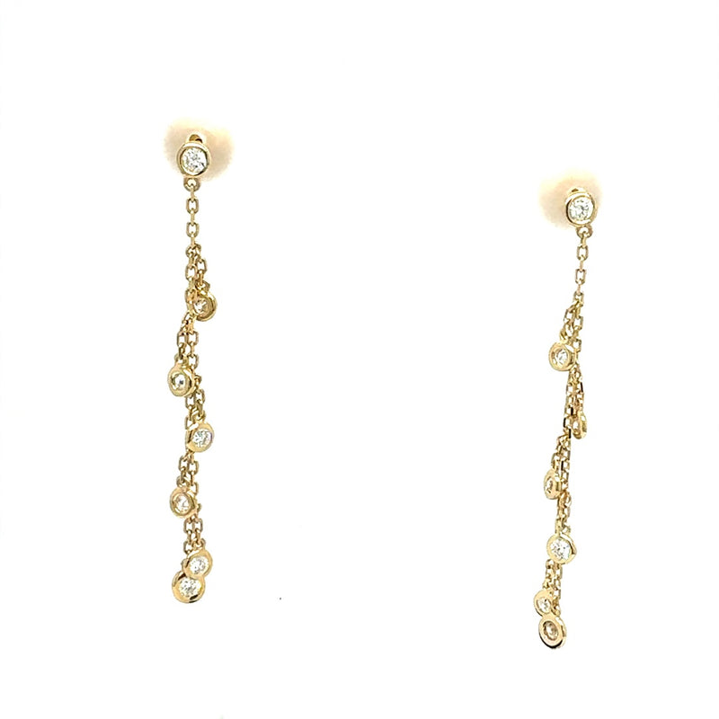 FANCY EARRINGS 14KY EF VS2 HPHT DIA 0.62CTS