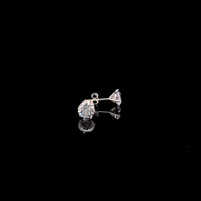MARTINI STUD EARRINGS 14KW DE VS2 HPHT DIA 2.50CTS