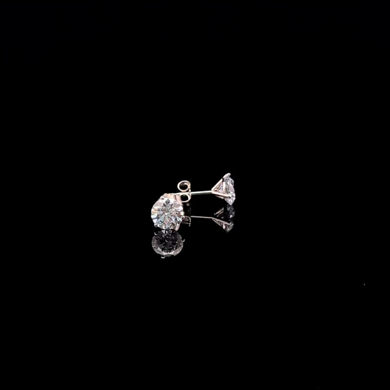 MARTINI STUD EARRINGS 14KW DE VS2 HPHT DIA 2.50CTS